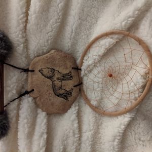 Wolf rock dream catcher